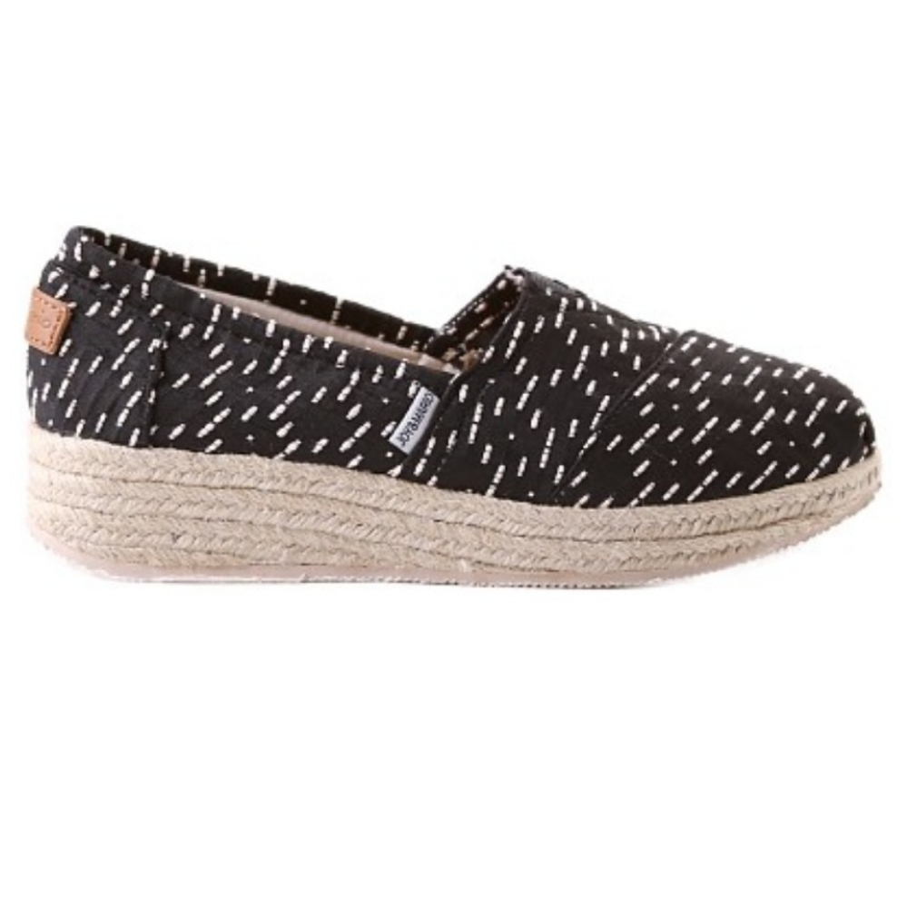 Joy & Mario Jess Black Wedge Espadrillles